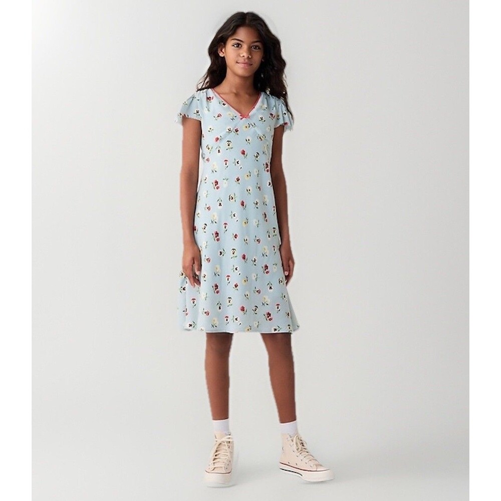 Gap Doen Girls Dress Size XL Blue Floral 14” ptp 30” Long 2024 Limited Edition